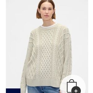 Gap 100% Cotton Oversized Cable-Knit Sweater